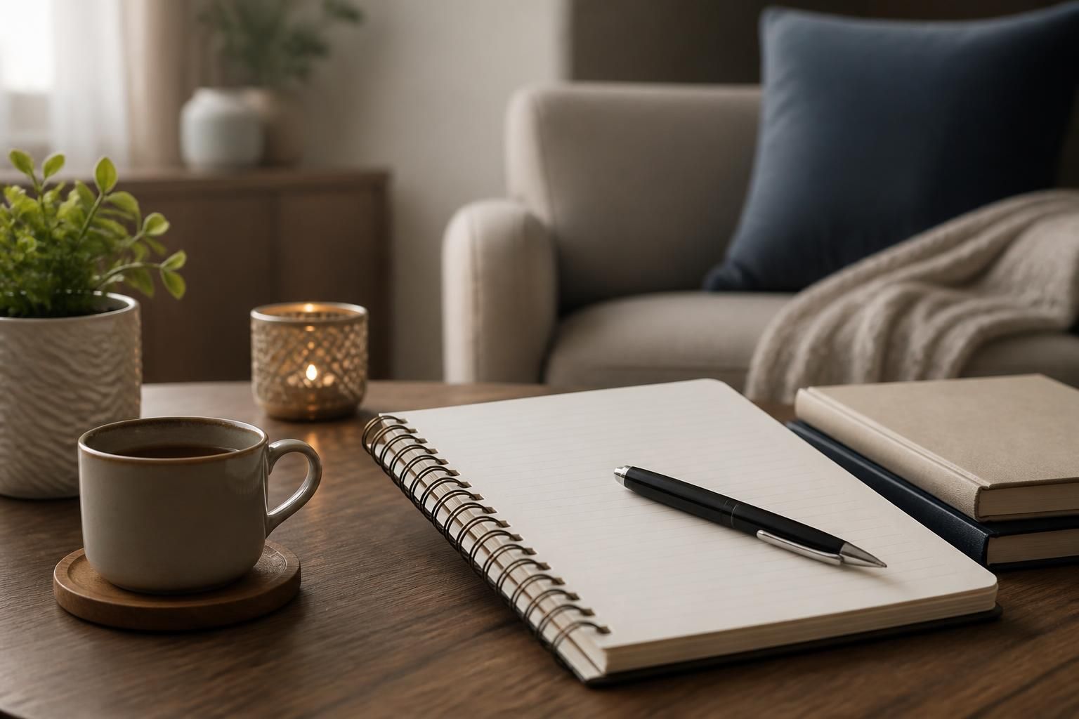 Balanced financial planning workspace suggesting alternative care options.