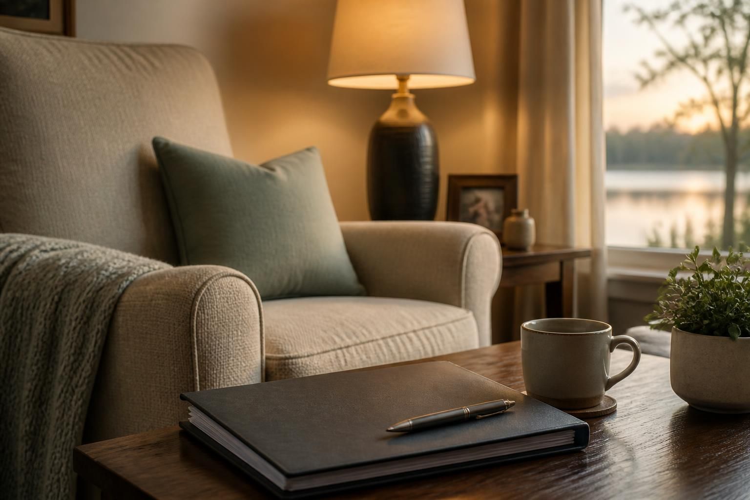 Comfortable retirement setting suggesting lifetime income security.